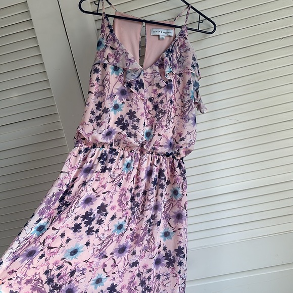 Dresses & Skirts - Pink and blue floral maxi dress